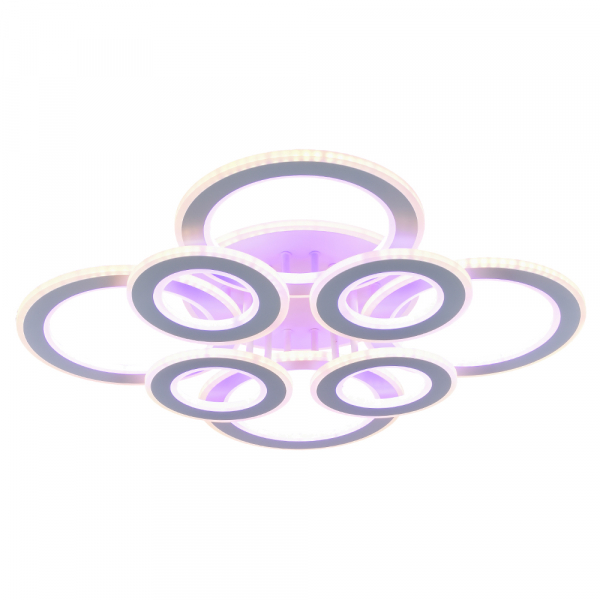 Люстра светодиодная Profit Light 8005/4+4 WHT 214W+168W BL+YL 3000-6000K пульт