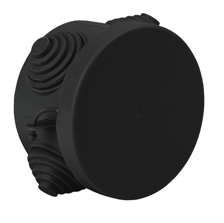Распаячная коробка ЭРА KOR-65-40-4g-B открытой установки КОР 65х40мм черная с гермовводами 4 входа I