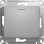 Механизм выключателя 1-кл. СП GLOSSA 10А IP20 10AX с подсветкой алюм. SchE