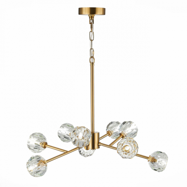 Светильник подвесной ST Luce латунь/прозрачный 9*G9 LED SL1166.303.09