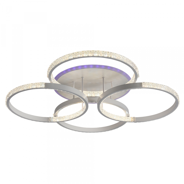 Люстра светодиодная Profit Light 8047/4 WHT 136W+8W RGB 3000-6000K 10000lm пульт