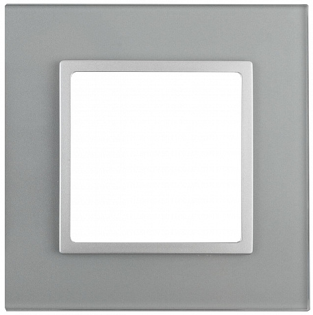 Рамка 1-м 14-5101-03 стекло Elegance алюм.+алюм. ЭРА