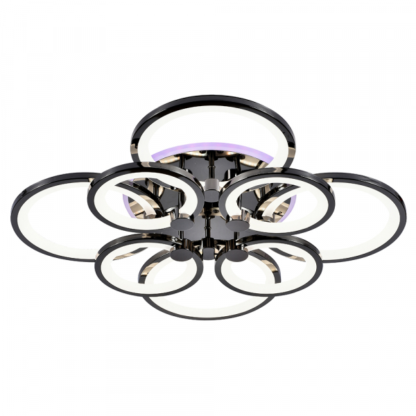 Люстра светодиодная Profit Light 8077/4+4 PBK 192W+11W RGB 3000-6000K пульт