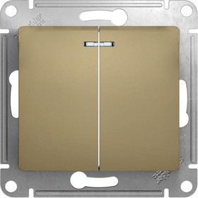 Механизм выключателя 2-кл. СП GLOSSA 10А IP20 10AX титан SchE