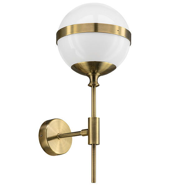 Бра Lightstar Globo 1х40W E14 бронза/белый