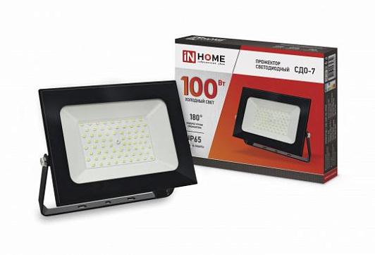 Прожектор светодиодный СДО-07-100 черный IP65 ASD