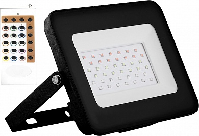Прожектор светодиодный Feron, 2835SMD 30W RGB AC220V/50Hz IP65 черный LL-612