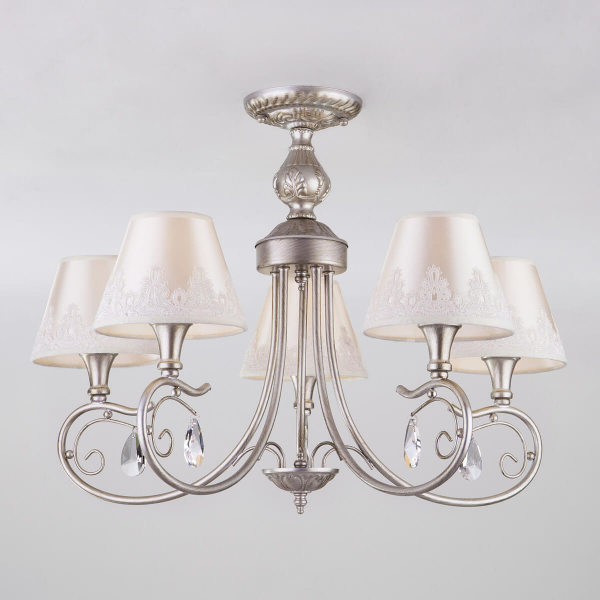 Потолочная люстра Eurosvet Incanto 60069/5 серебро E14 5*40W