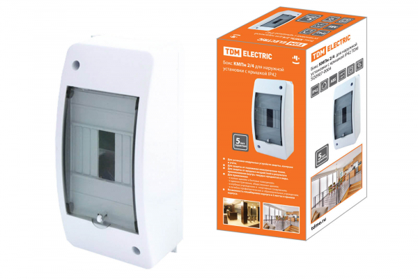 Бокс КМПн 2/4 для наруж.установки с крышкой IP42 TDM