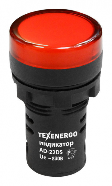Арматура светосигнальная AD22DS (LED) 230В AC/DC d22 красная Техэнерго