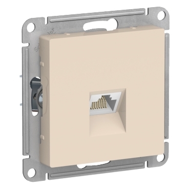 Розетка компьютерная AtlasDesign RJ45 кат.6A механизм беж. SE ATN000286