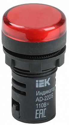 Лампа сигнальная красная AD-22 DS LED IP44 230-240В для крепления на панели IEK