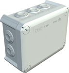 Коробка распределительная 150х116х67мм IP66 T100 10хM25 свет. сер. OBO