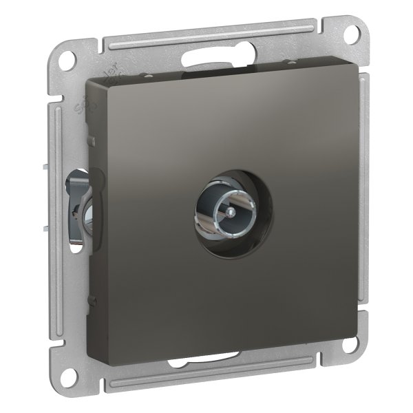 *Механизм розетки TV ATLAS DESIGN оконечный 1DB сталь SchE