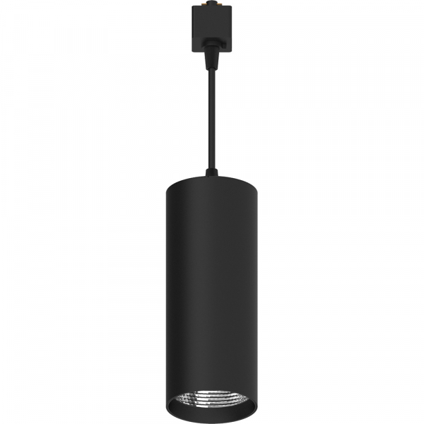 Светильник трековый светодиодный на подвесе Feron AL115 15W 1350Lm 35 градусов черный D80*H200
