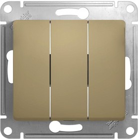 *Механизм выключателя 3-кл. СП GLOSSA 10А IP20 10AX титан SchE