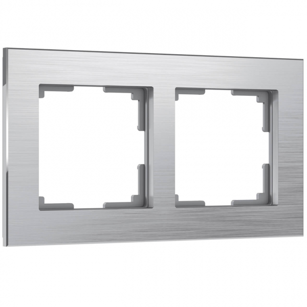Рамка на 2 поста WL11-Frame-02 / W0021706 (1/10/60) WERKEL Aluminium (алюминий) a050957