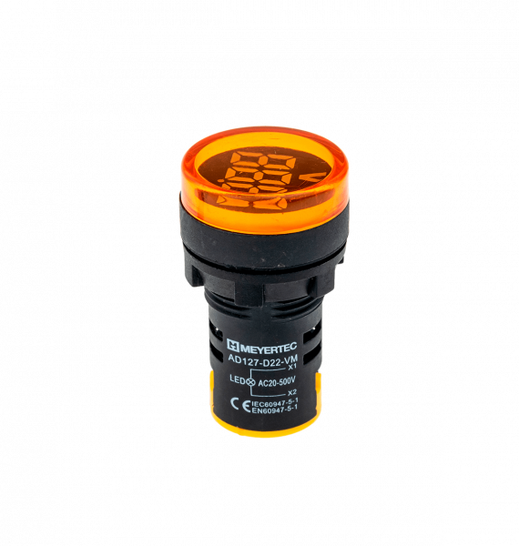 Индикатор напряжения, 20-500V AC, желтый MT22-VM5