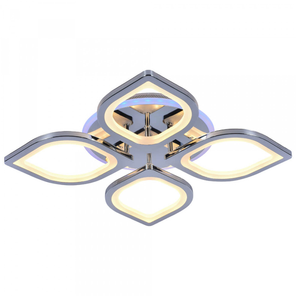 Люстра светодиодная Profit Light 8069/4 CHR 80W+8W RGB 3000-6000K пульт