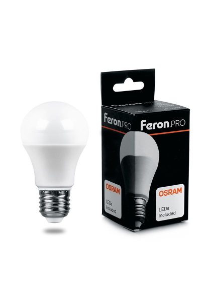 Лампа светодиодная Feron.PRO LB-1015 Груша E27 15W 6400K OSRAM LED