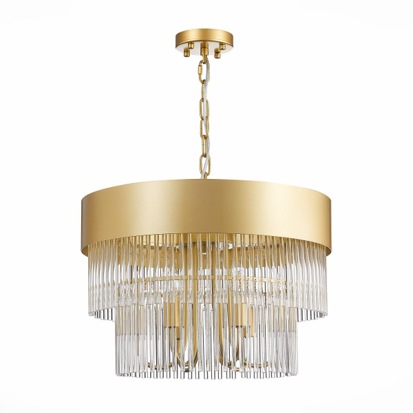 Люстра подвесная ST Luce Contatto SL1225.203.06 6*E14 золотистый/золотистый, прозрачный