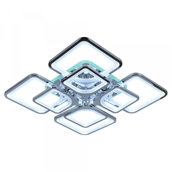 Люстра светодиодная Profit Light 8057/4+4 CHR 224W+10W RGB 3000-6000 K пульт