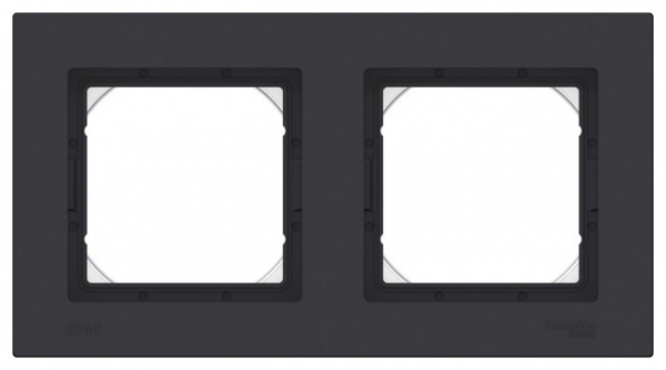 Рамка 2-м AtlasDesign Aqua IP44 карбон SchE ATN441002