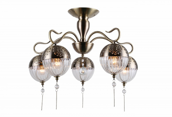 Люстра потолочная Escada Faberge 594/5PL 5*Е14 600*600*460мм антич бронза