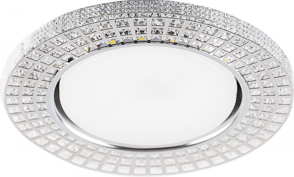 Светильник встраиваемый с белой LED подсветкой Feron CD4032 потолоч GX53 без лампы прозрачный хром