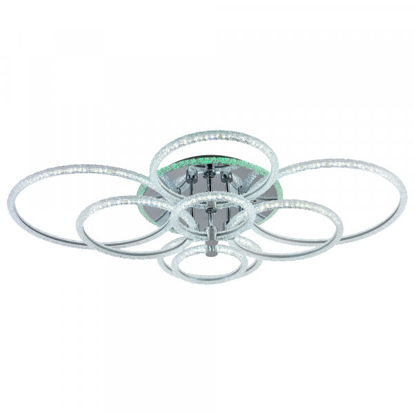 Люстра светодиодная Profit Light 8024/8 CHR 232W+10W RGB 3000-6000K 16900lm пульт