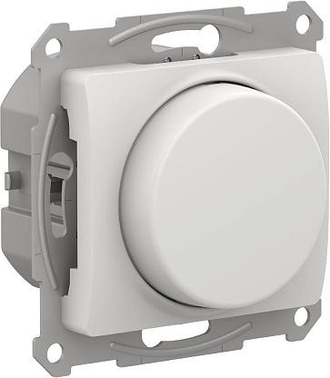 Светорегулятор (диммер) GLOSSA скрытой установки поворотно-нажимной LED RC 400Вт механизм белый SchE