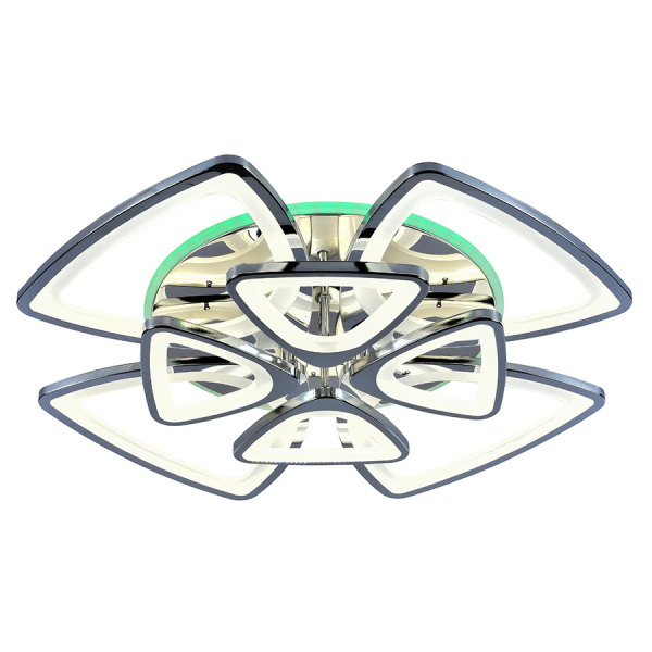 Люстра светодиодная Profit Light 1264/4+4 CHR 216W+11W RGB 3000-6500K пульт