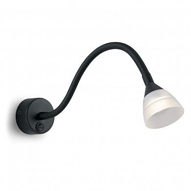 Подсветка настенная Feron AL7730 черный 3W 3700К 230V 210Lm корпус алюминий IP20 60*60*370мм