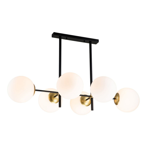 Потолочный светильник Escada E27*40W Black/Honey brass 1163/6S