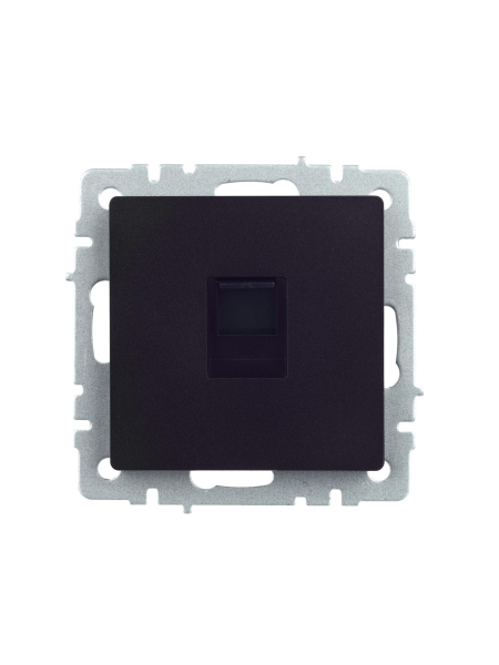 Розетка компьютерная СП RJ45 кат.5E BRITE РК10-БрЧ черн. IEK BR-K10-1-K02
