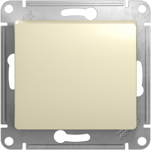 *Механизм выключателя 1-кл. СП Glossa 10А IP20 (сх. 1) 10AX молочн. SchE