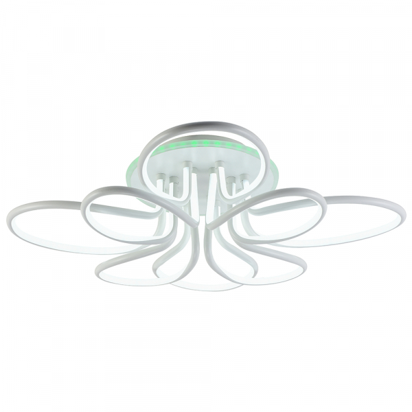 Светодиодная люстра 6009/4+4A WHT 224W+8W RGB 3000-6000K 16300lm пульт