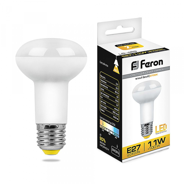 Лампа светодиодная Feron LB-463 E27 11W 2700K R63 230V