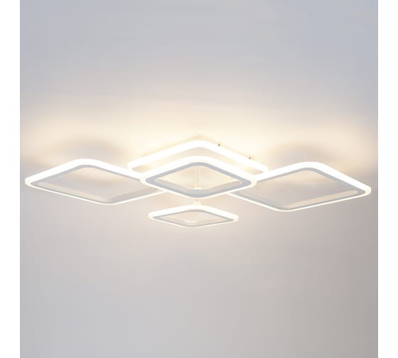 Светодиодная диммируемая люстра GLANZEN LED-0120-SQUARE-white с пультом управления