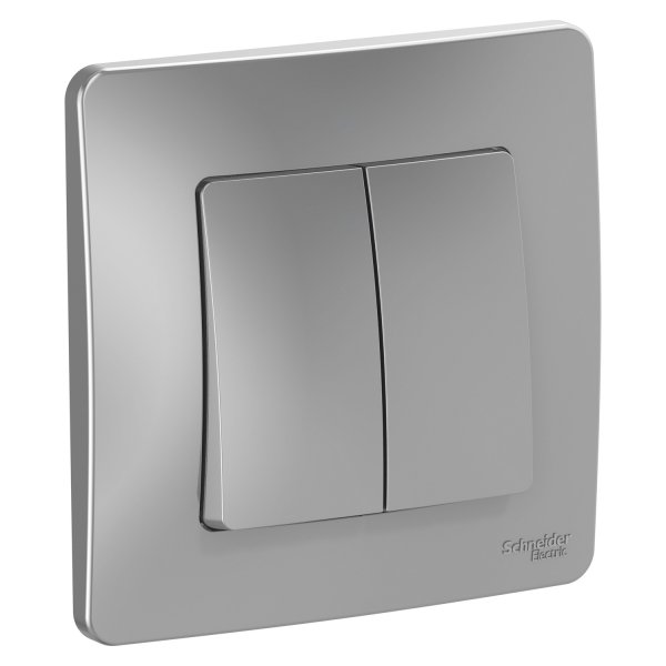Выключатель 2-кл. СП Blanca 10А IP20 (сх. 5) 250В алюм. SchE