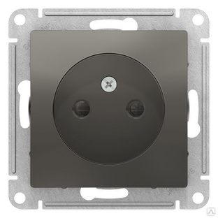 Механизм розетки 1-м СП AtlasDesign 16А IP20 с заземл. мокко SchE