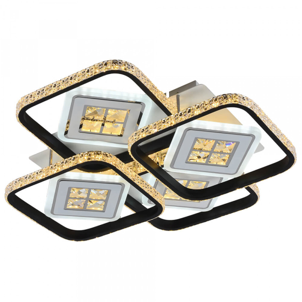 Светодиодная люстра ProfitLight 8051/4 WHT+BLK B 224W пульт ДУ