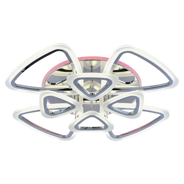Люстра светодиодная Profit Light 10007/4+4 CHR 160W+11W RGB 3000-6500K пульт