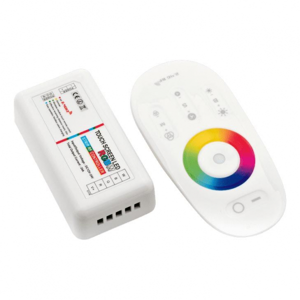 Контроллер радио RGB+W 2.4 G сенсорный 4Ch*6A 12/24V Белый RF-RGBW-S-24A