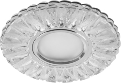 *Свет-к потол. вст. с подсв. 15LED*2835 SMD 4000K, MR16 50W G5.3, прозрачный, хром, CD931 Feron