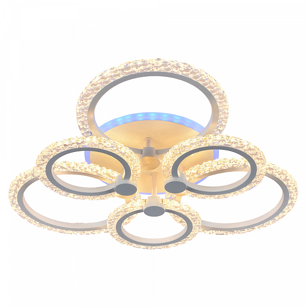 Люстра светодиодная Profit Light 18027/6 WHT A 108W+8W RGB 3000-6000K пульт