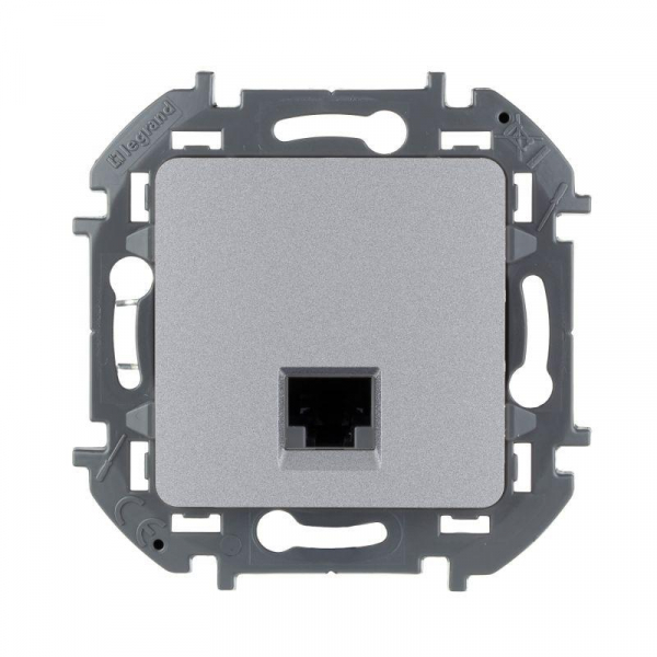 Розетка компьютерная Inspiria RJ45 кат.5E UTP алюм. Leg
