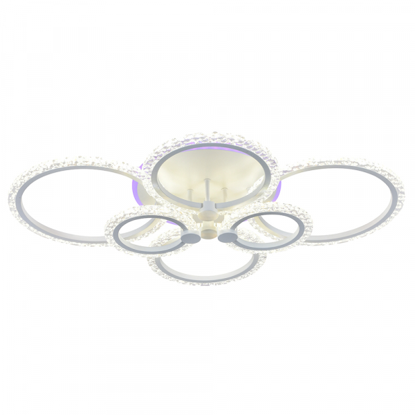Люстра светодиодная Profit Light 18027/6 WHT 132W+11W RGB 3000-6000K пульт