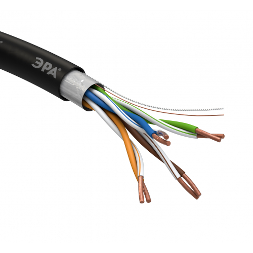 Кабель витая пара F/UTP 4x2x24 AWG Cat5e CU PE OUTDOOR 305 м SIMPLE ЭРА