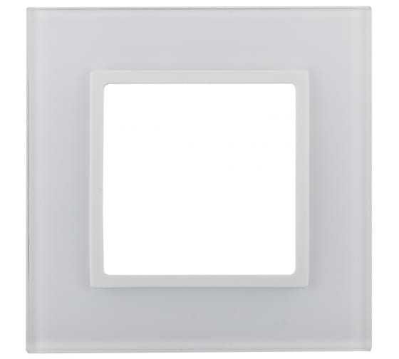 Рамка 1-м 14-5101-01 стекло Elegance белый+бел. ЭРА
